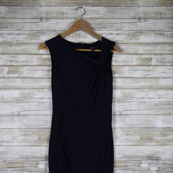 Ann Taylor Dark Blue Navy Dress sz 00 - Picture 2 of 7